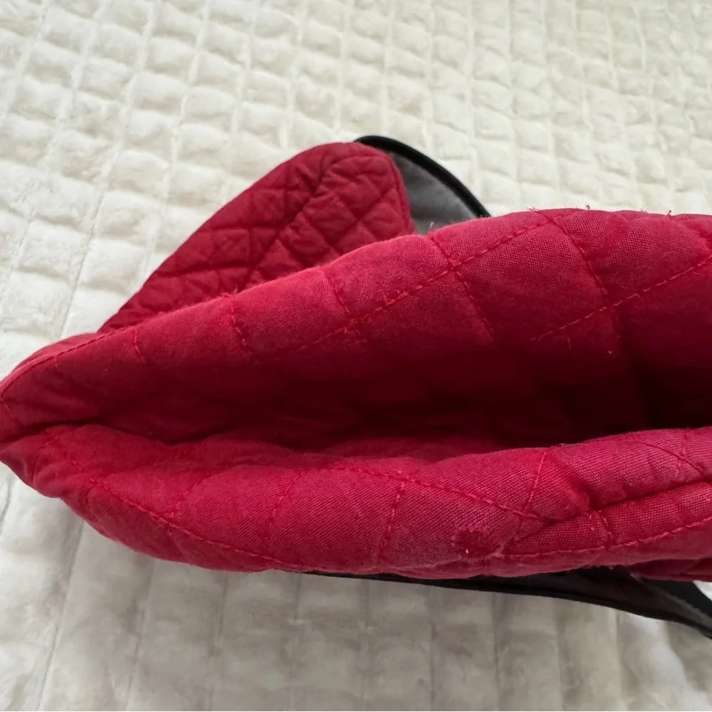 LL Bean Ameribag Healthy Back Bag Sling‎ Backpack ~ Red Quilted Travel Outdoor